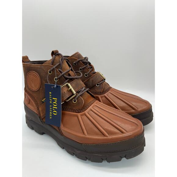 Polo Ralph Lauren Oslo Brown Low Boots HydroGuard Men's 11.5 NEW - Picture 11 of 12